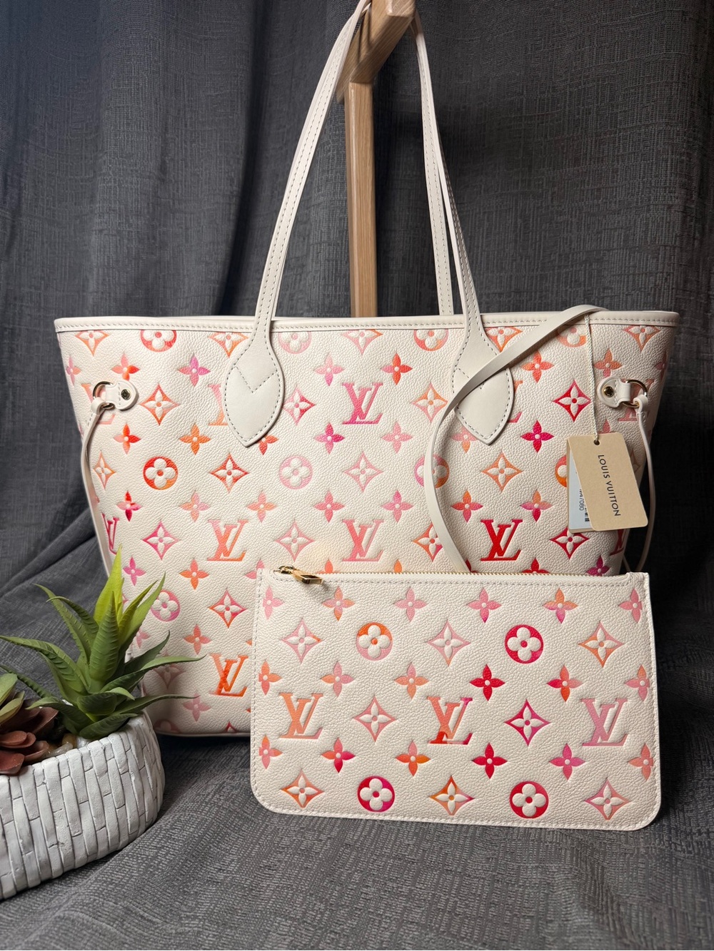 Louis Vuitton Empreinte Sunrise Aquarelle Neverfull MM NWT and COA